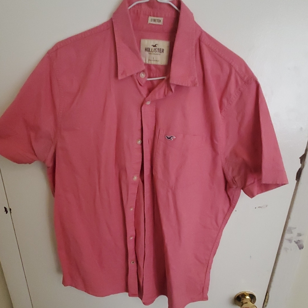 Large Hollister Pink Shirt